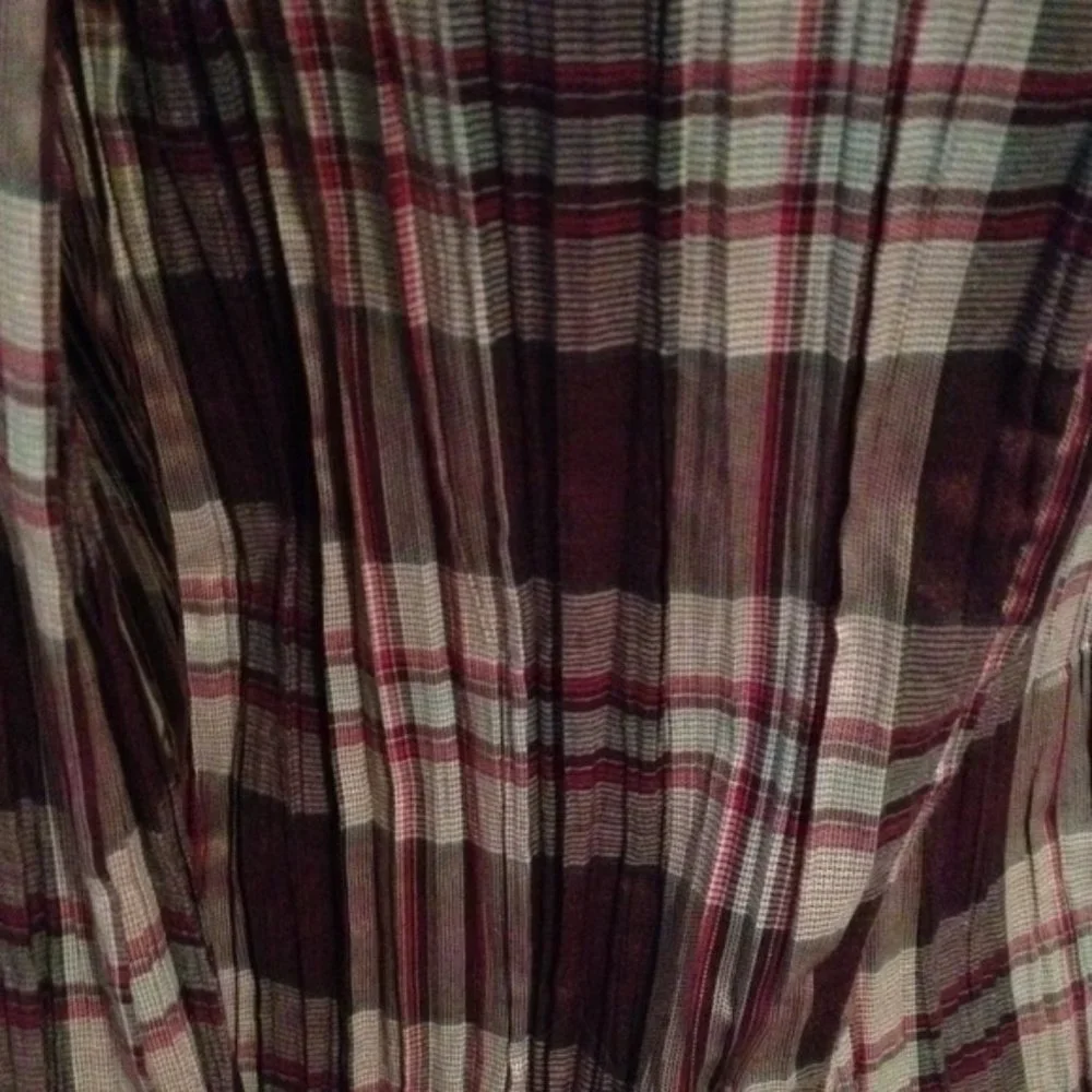 Christopher & Banks Plaid Button Down L - Picture 7 of 8